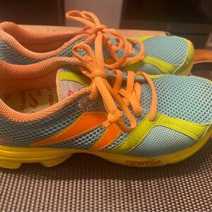 Newton Blue and Orange Sneakers with Breathable Mesh